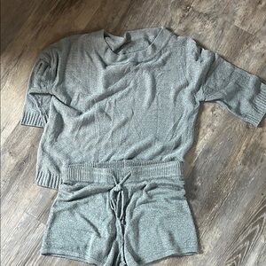 SHEIN Gray Knit Lounge Set
